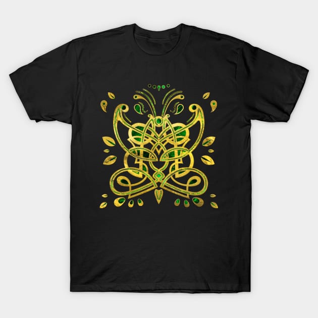 Celtic Butterfly Ornament T-Shirt by Nartissima